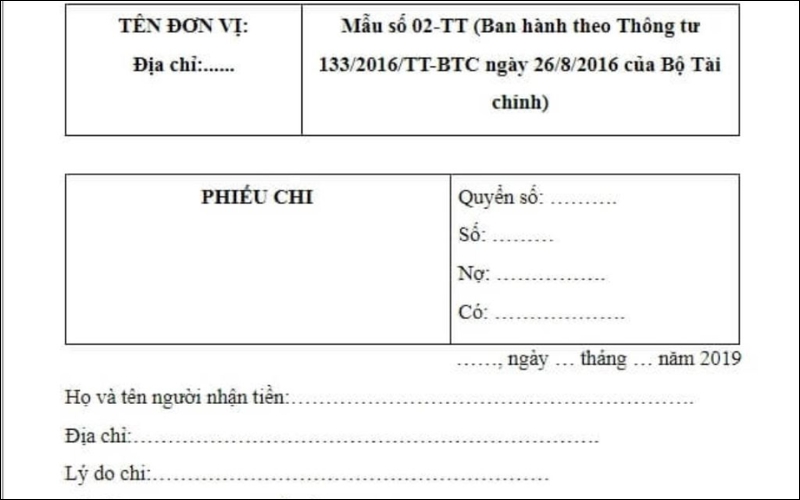 Phiếu chi tiền mặt áp dụng khi doanh nghiệp chi bằng tiền mặt