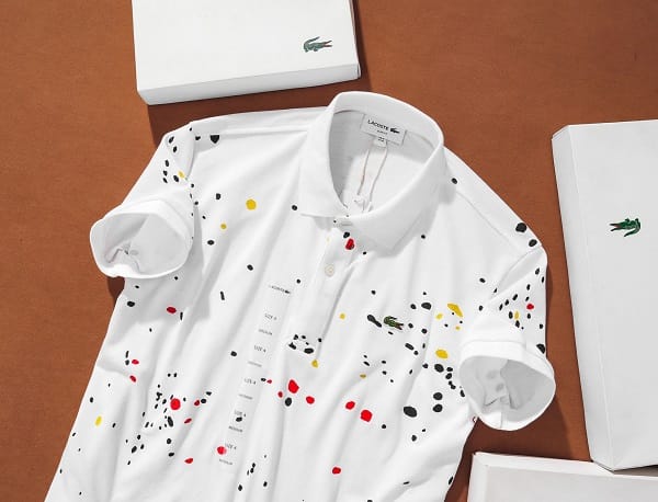 Áo Polo lớp với họa tiết kết hợp giữa sọc và chấm