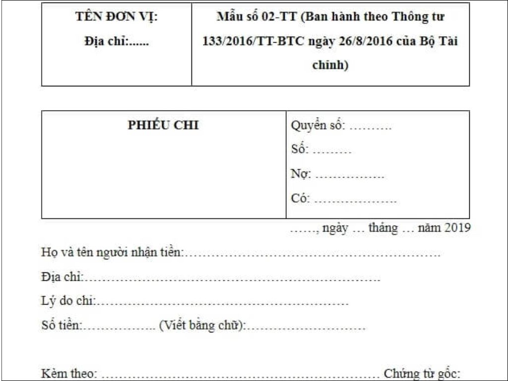Phiếu chi tiền mặt áp dụng khi doanh nghiệp chi bằng tiền mặt