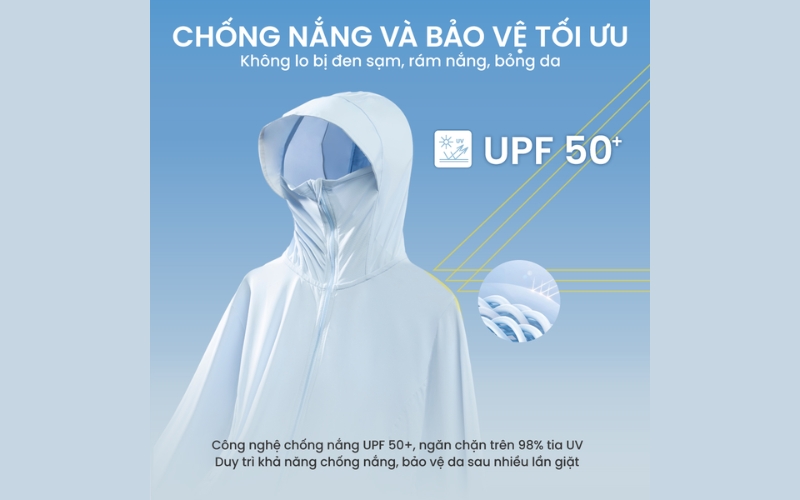 Vải có chỉ số UPF càng cao thì mức độ ngăn chặn tia UV càng tốt