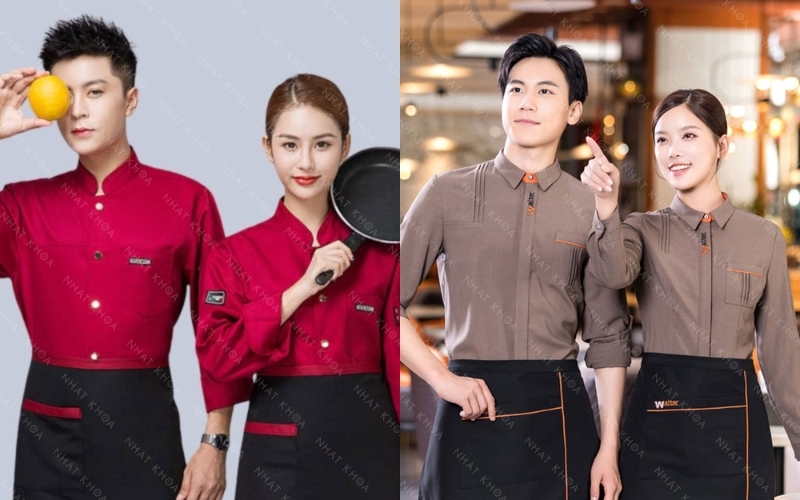 Mẫu đồng phục nhân viên nhà hàng có thiết kế trang nhã