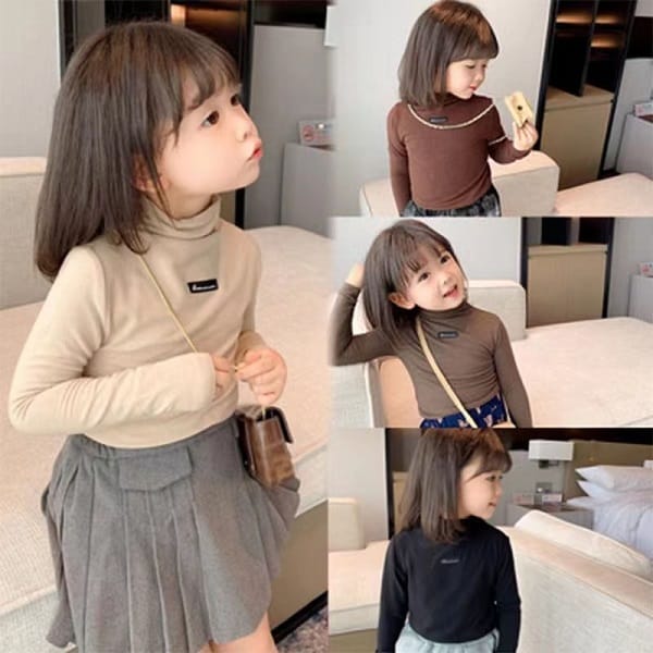 Áo thun trơn trẻ em tay dài