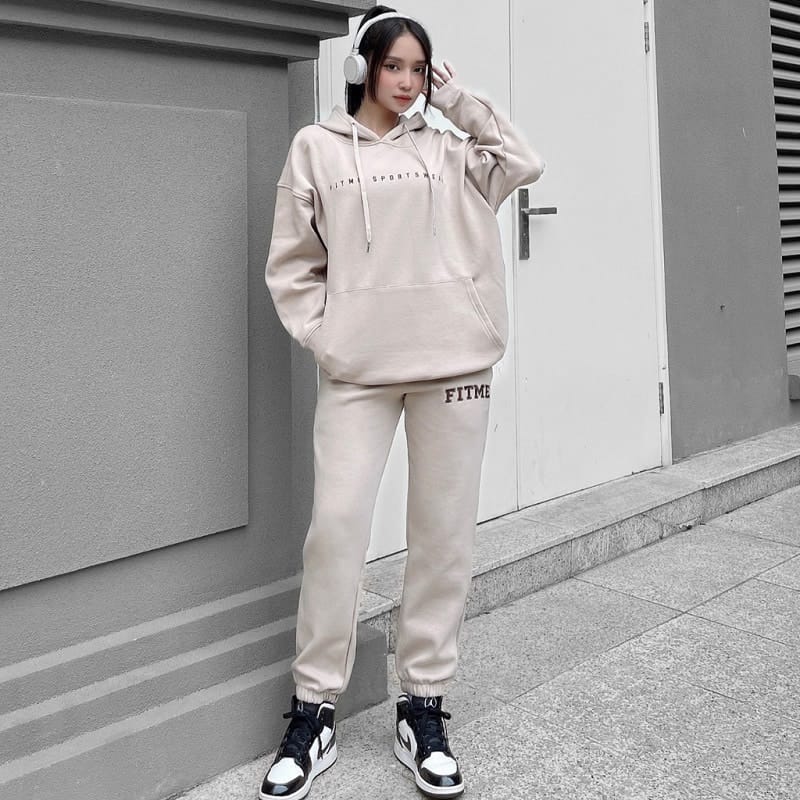 Trang phục thể thao mùa đông set đồ nỉ