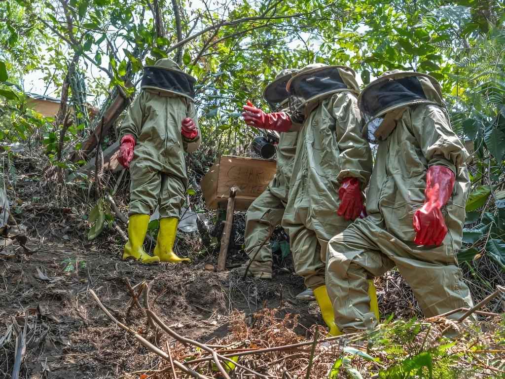 Cách mặc đồ bảo hộ bắt ong rừng đúng giúp đảm bảo an toàn