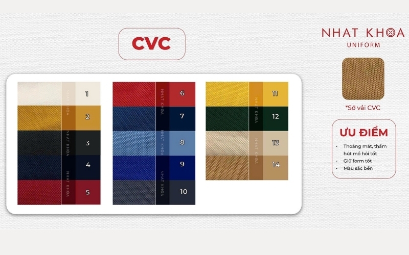 Cotton poly 65/35 hay còn gọi là vải CVC