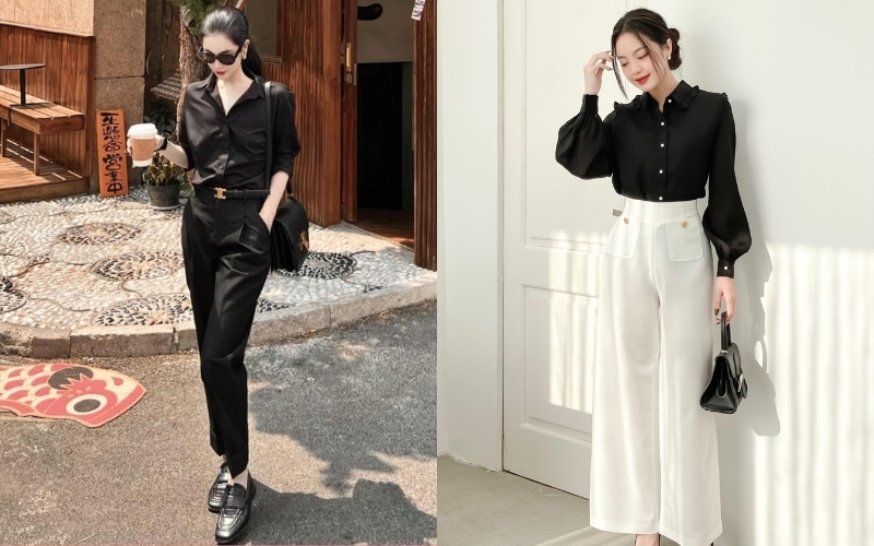 Bạn nên chọn những món phụ kiện đơn giản khi phối với áo sơ mi màu đen để giữ sự thanh lịch
