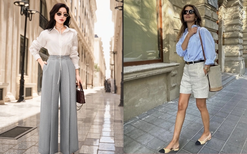 Bạn hãy sử dụng một số phụ kiện phối với áo sơ mi sẽ giúp hoàn thiện outfit