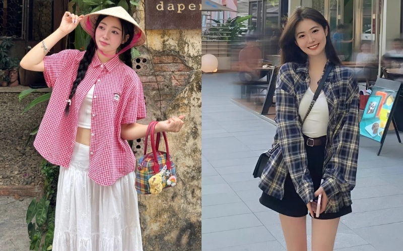 Áo sơ mi kẻ caro mang lại phong cách trẻ trung và cá tính