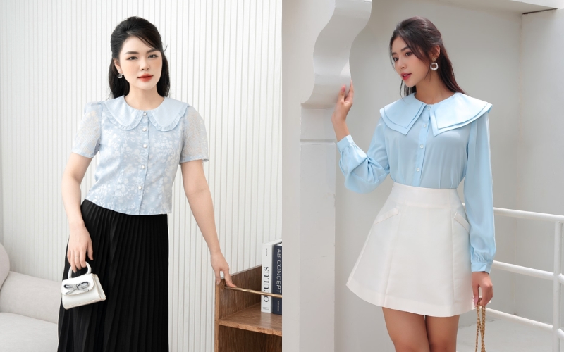 Áo sơ mi cổ sen ạo cảm giác dịu dàng và nữ tính cho người mặc