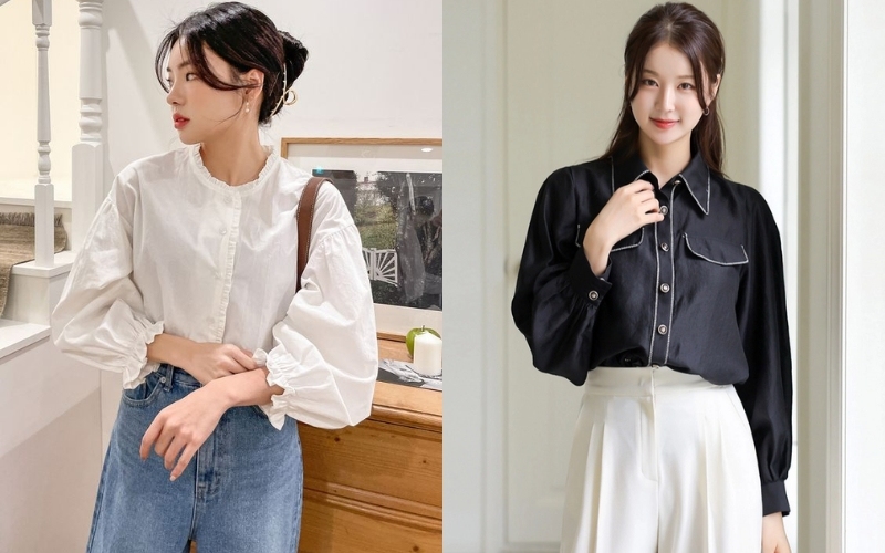 Bạn nên chọn áo sơ mi nữ kiểu Hàn Quốc có màu sắc trang nhã