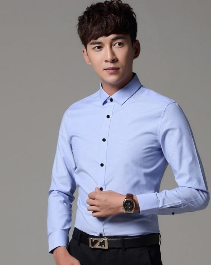 Phong cách áo sơ mi nam xanh dương