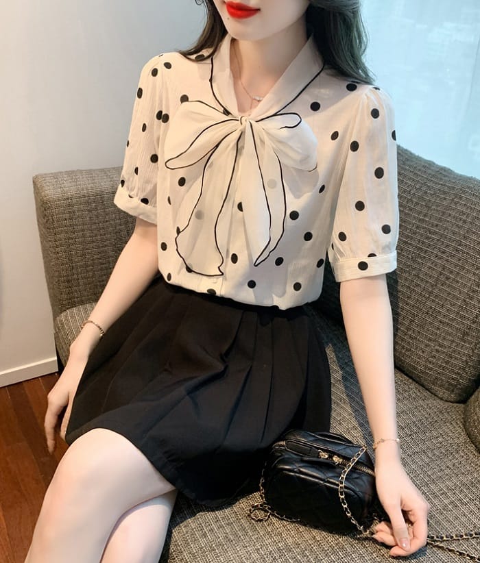 Áo sơ mi thắt nơ