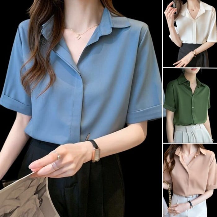 Các kiểu áo sơ mi nữ tay lỡ đẹp
