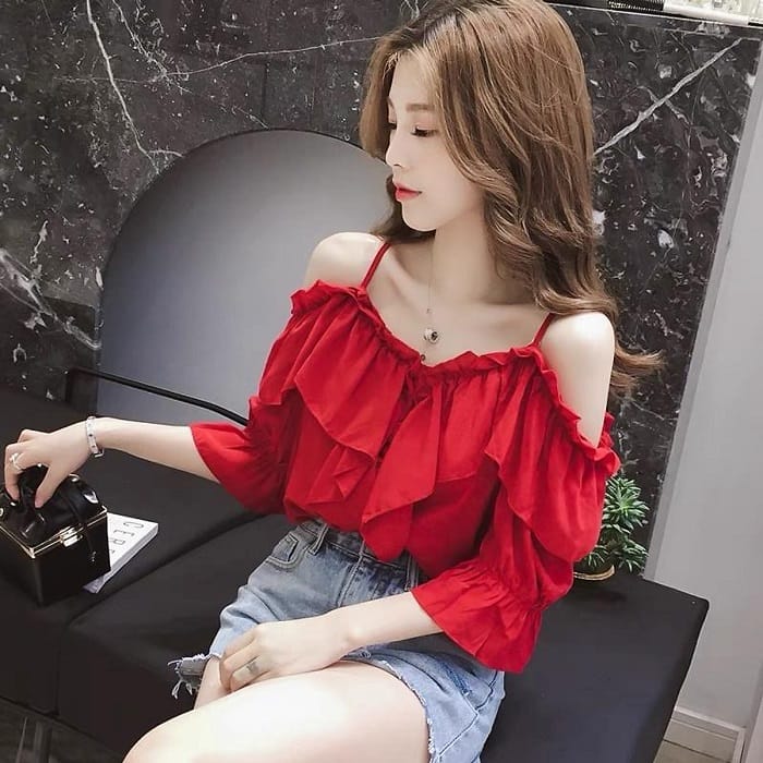 Các kiểu áo sơ mi nữ tay lỡ đẹp