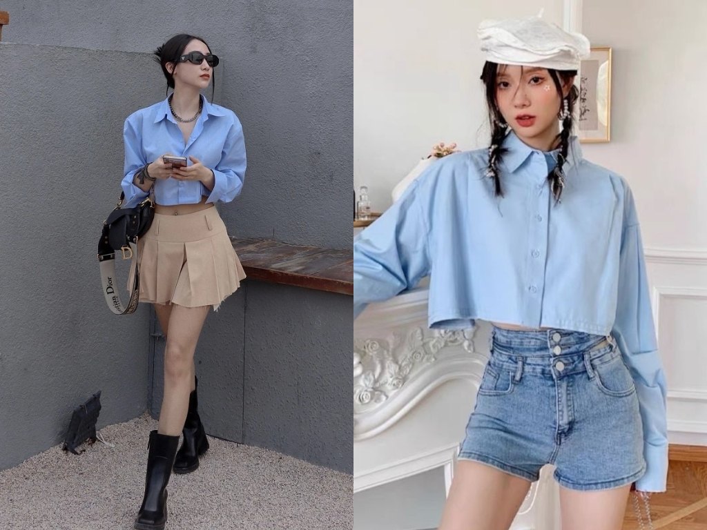 Áo sơ mi croptop mang đến vẻ ngoài năng động và hiện đại