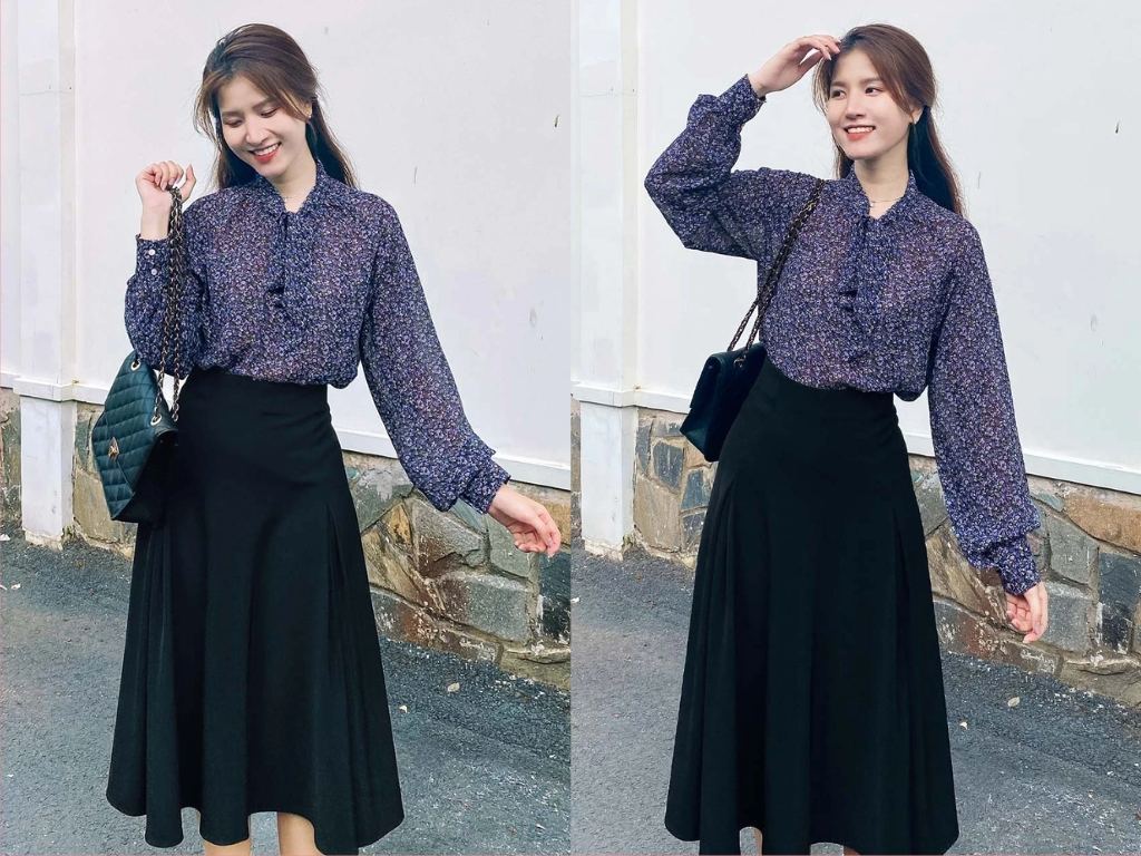 Áo sơ mi có chất liệu voan mềm mại và bay bổng