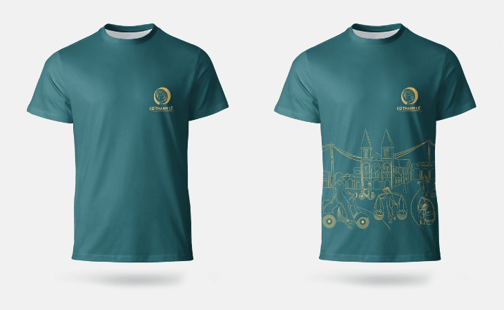 Tạo điểm nhấn cho áo thun đồng phục bằng họa tiết