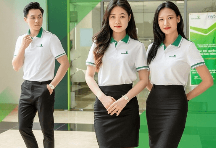 Áo thun đồng phục ngân hàng Vietcombank