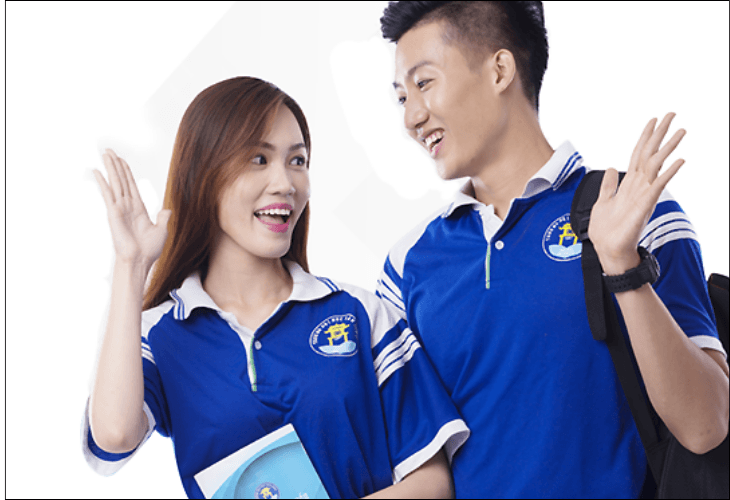 Kiểu dáng áo thun đồng phục thể dục có cổ cần vừa vặn và phù hợp với lứa tuổi
