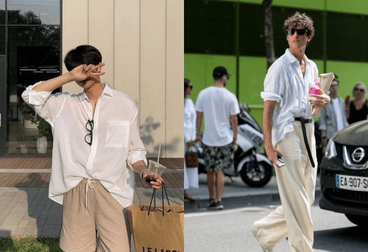 Kiểu sơ vin áo sơ mi vạt trước
