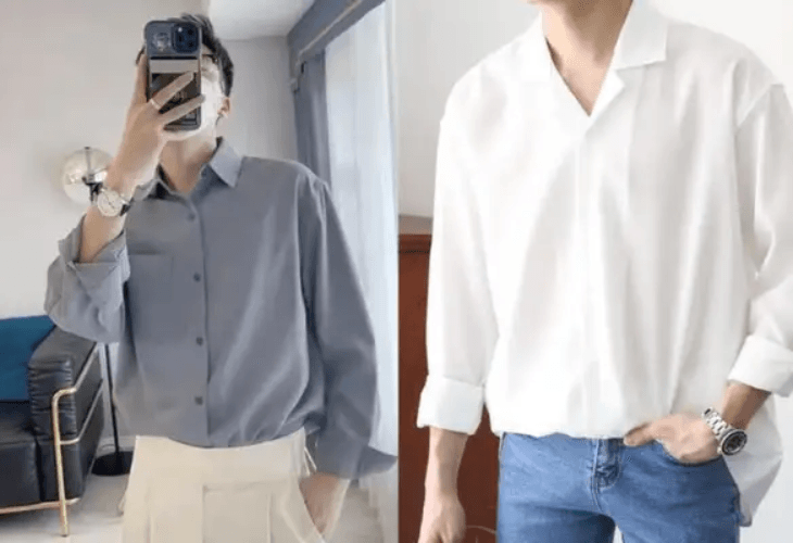 Kiểu sơ vin áo sơ mi thùng thình