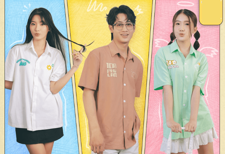 Áo sơ mi đồng phục cổ bẻ