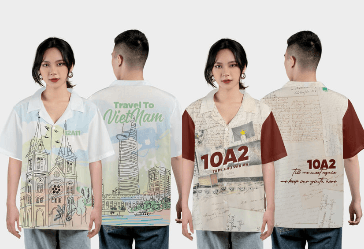 Áo sơ mi đồng phục oversize