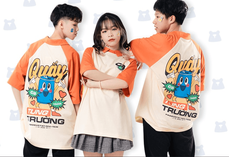 Áo thun đồng phục có cổ tạo dấu ấn riêng cho tập thể