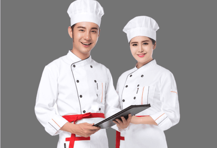 Áo đồng phục bếp đảm bảo vệ sinh an toàn thực phẩm