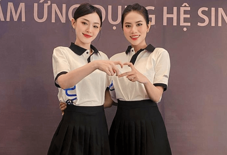 Áo đồng phục PG đầm tách rời linh hoạt phối đồ