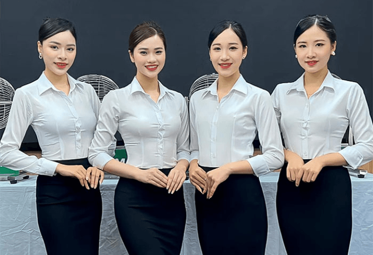 Áo đồng phục PG nghiêm túc, chỉn chu