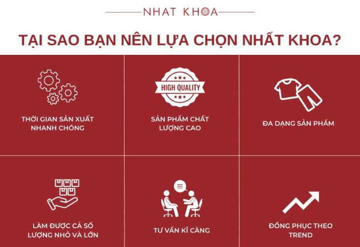 6 lý do bạn nên chọn Nhất Khoa để may áo đồng phục PG