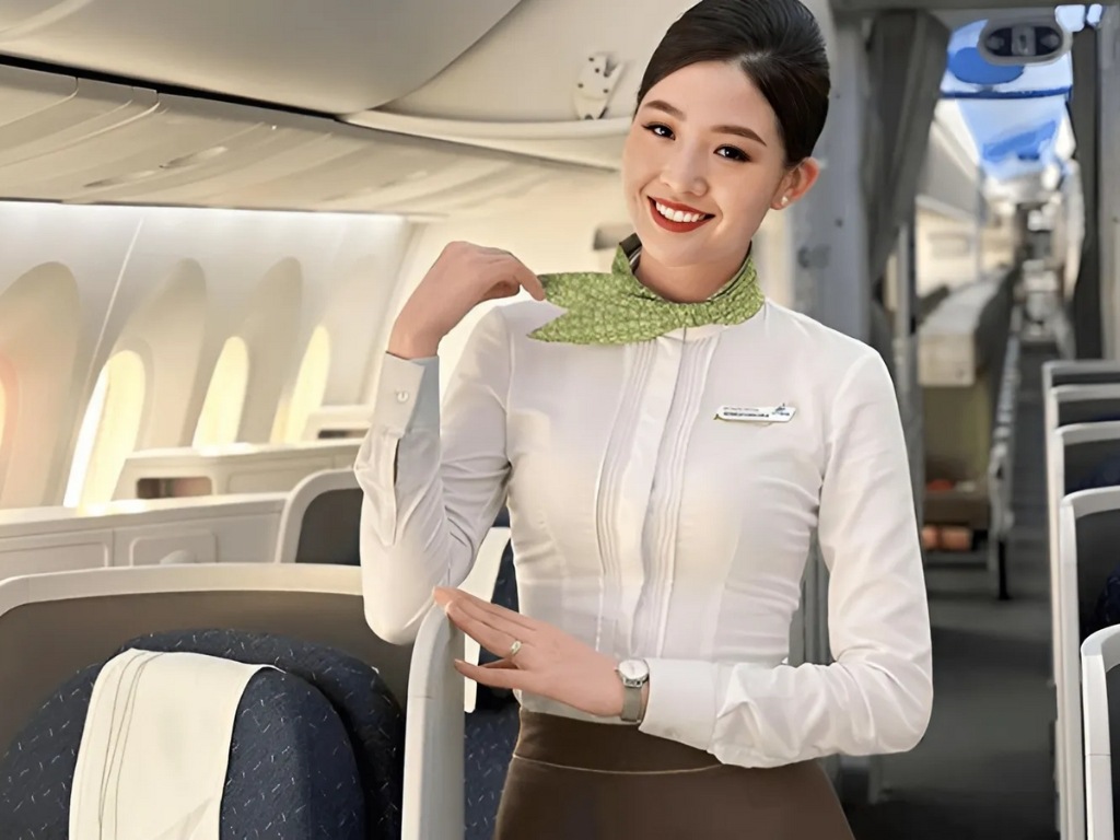 Áo đồng phục cho tiếp viên nữ tạo nên vẻ duyên dáng, nữ tính