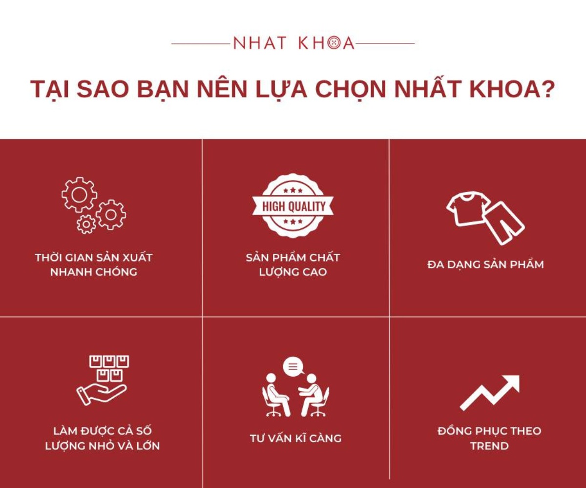 6 lý do nên may áo đồng phục tại Nhất Khoa Uniform