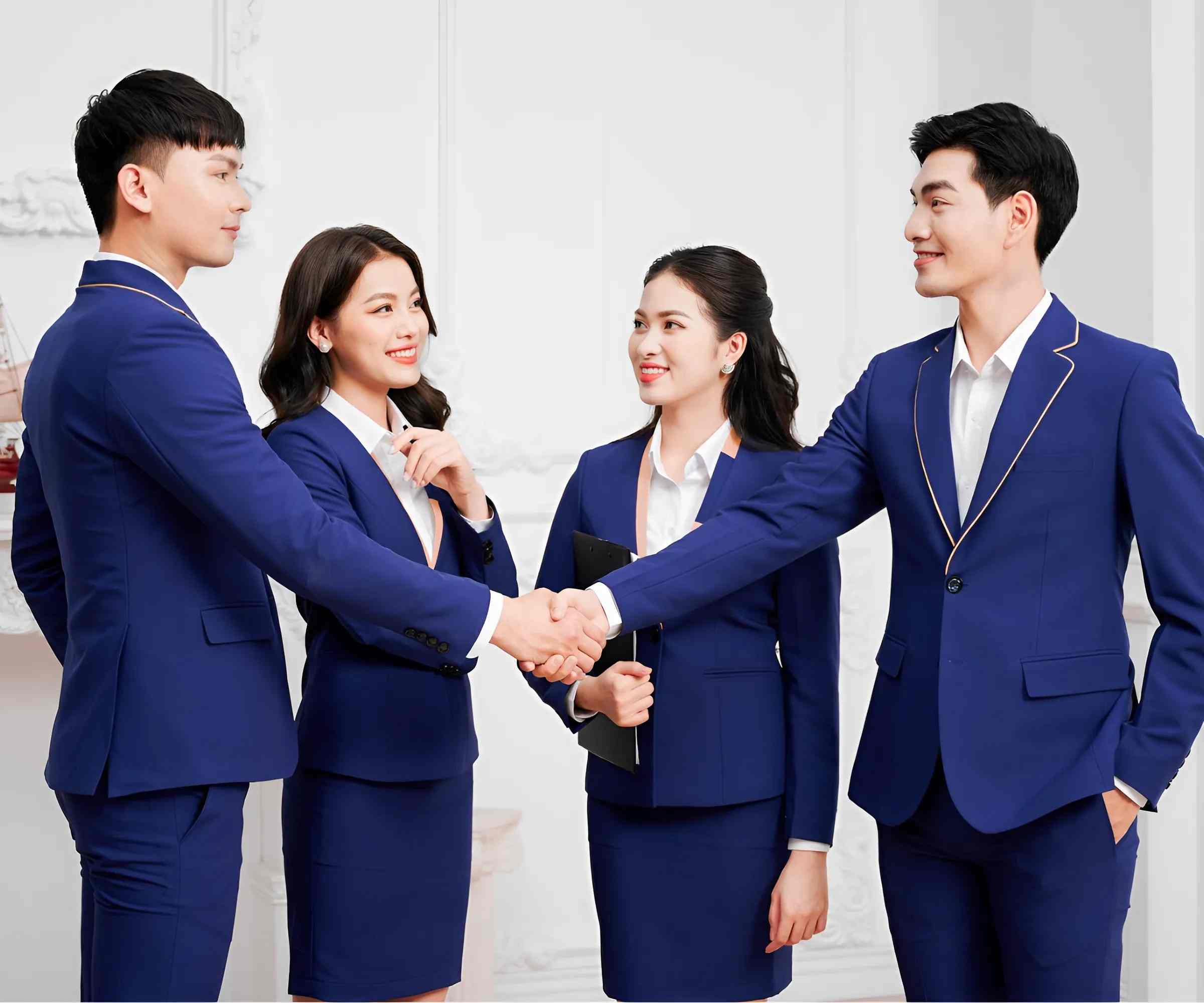 Đồng phục vest là loại trang phục được ưa chuộng nhất trong môi trường công sở