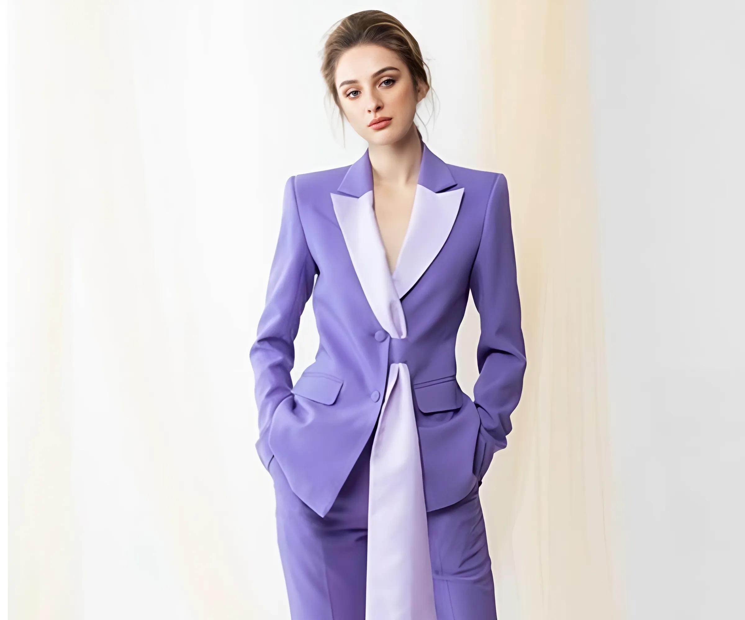 Đồng phục vest nữ cách điệu với dải lụa mềm mại
