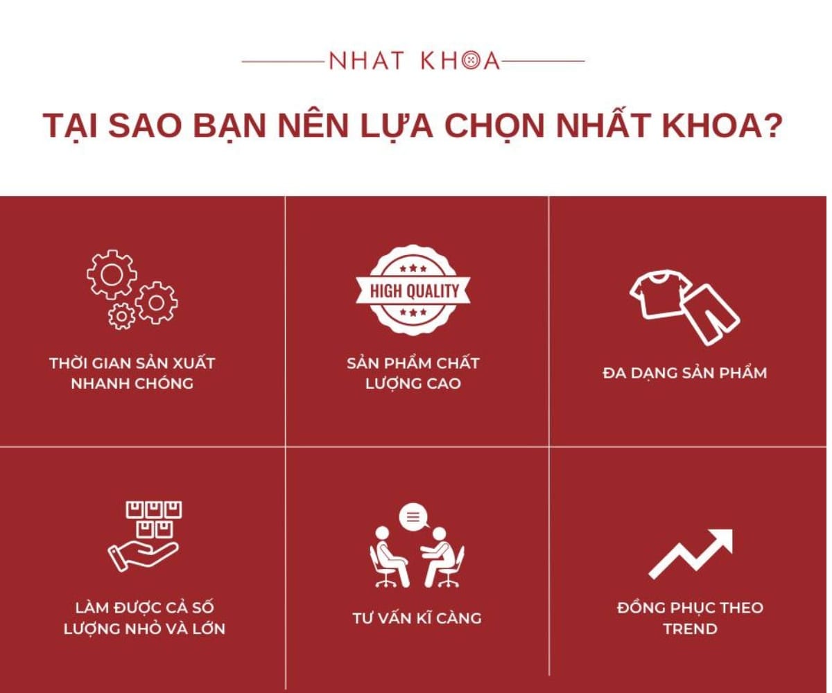 6 lý do bạn nên chọn Nhất Khoa để may áo đồng phục cho công ty