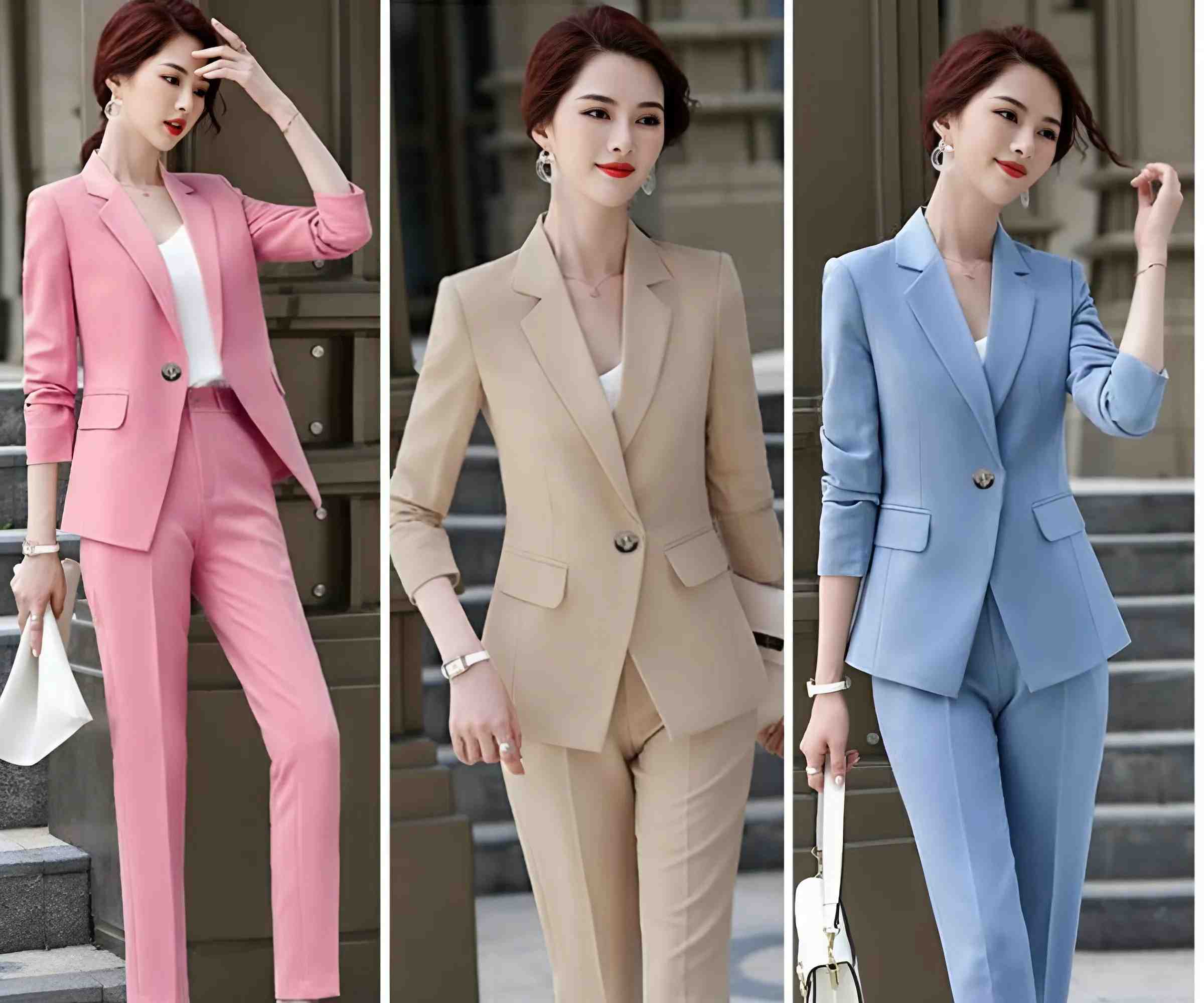 Tiết chế họa tiết trên đồng phục vest nữ để tổng thể trang phục hài hòa hơn