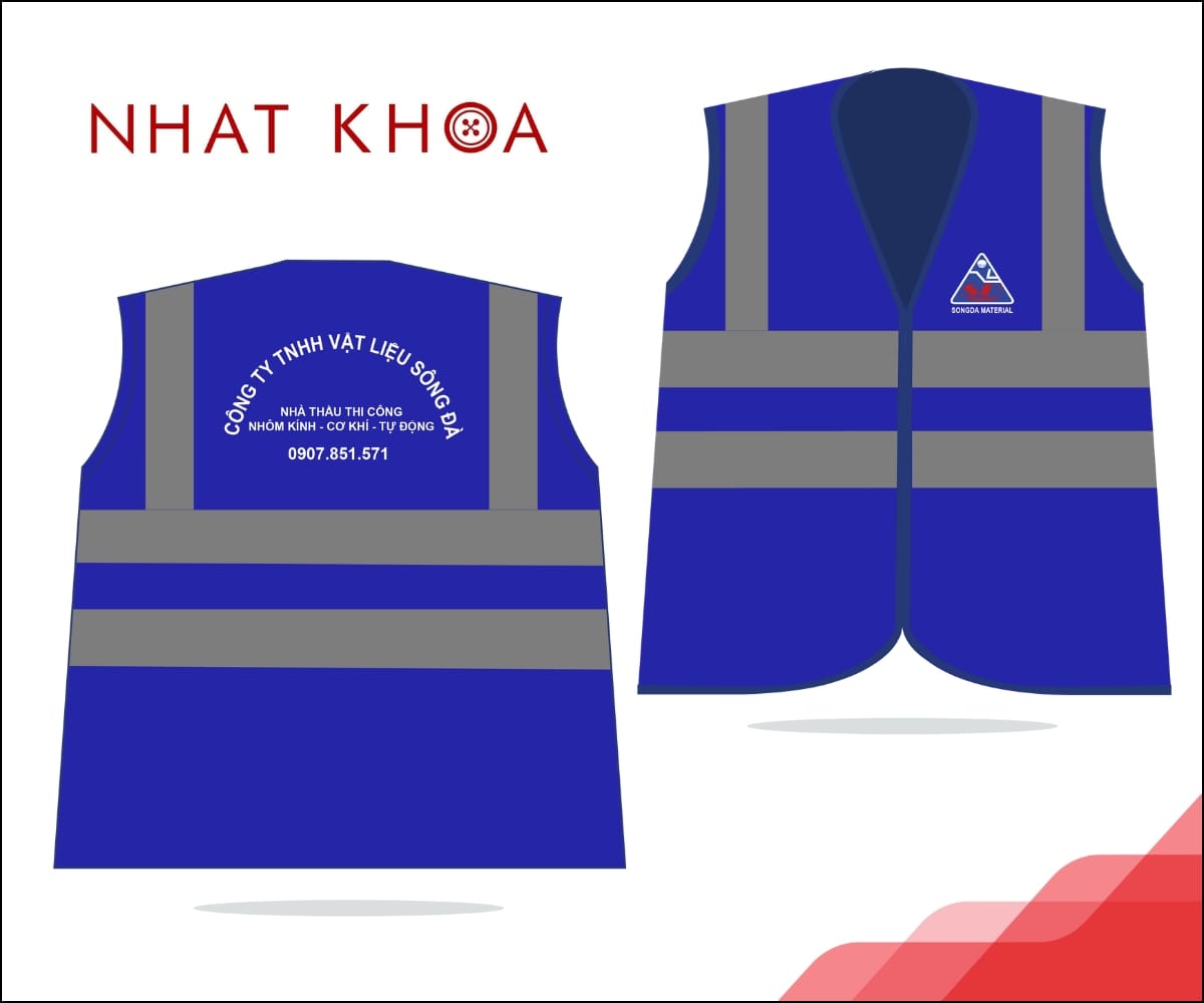 Một mẫu áo bảo hộ lao động do Nhất Khoa thiết kế