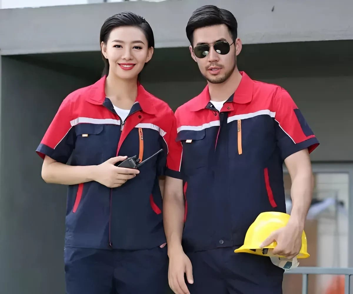 Chất liệu may đồng phục công nhân cần thoải mái, thấm hút tốt