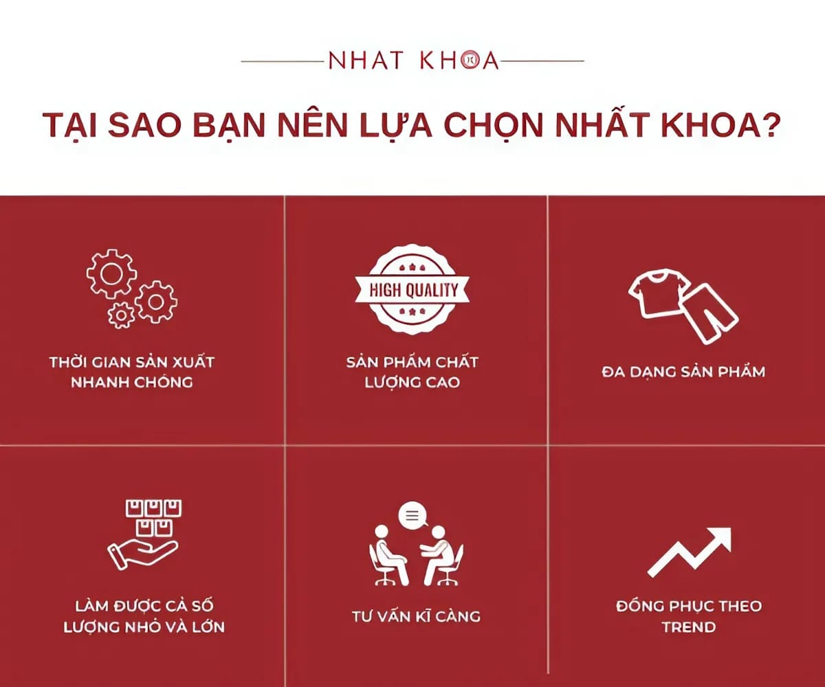 6 lý do bạn nên tin tưởng Nhất Khoa Uniform để may áo đồng phục