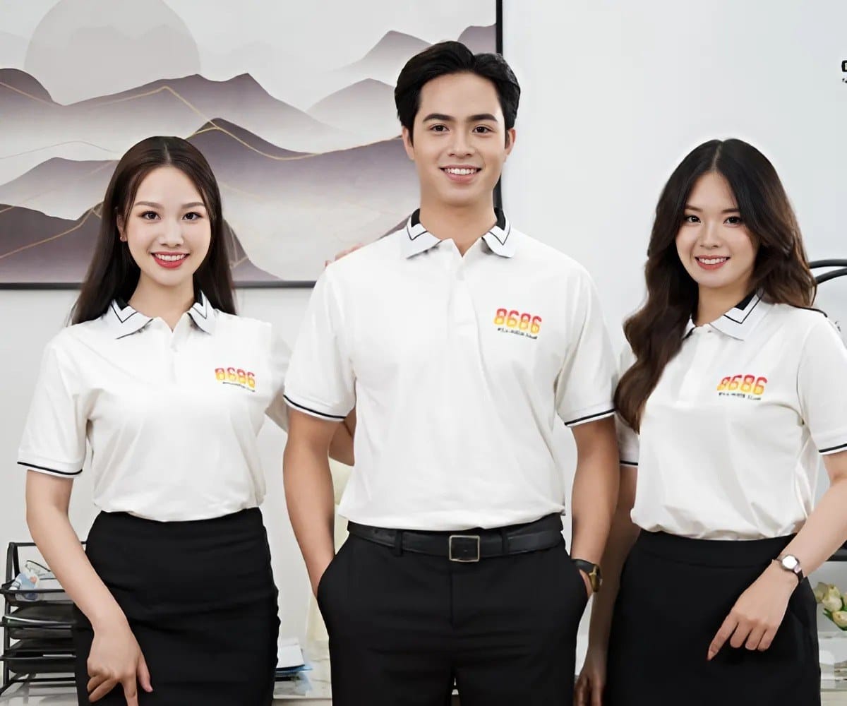 Đồng phục nhân viên gành sáng tạo thường năng động, trẻ trung với áo polo