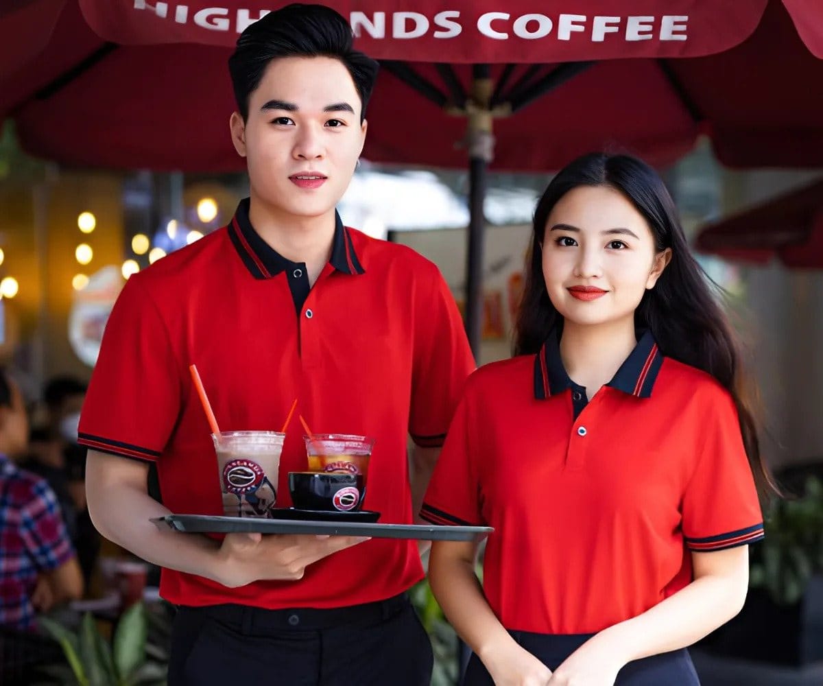 Áo polo là dạng áo đồng phục nhân viên có thể sử dụng cho nhiều nghề