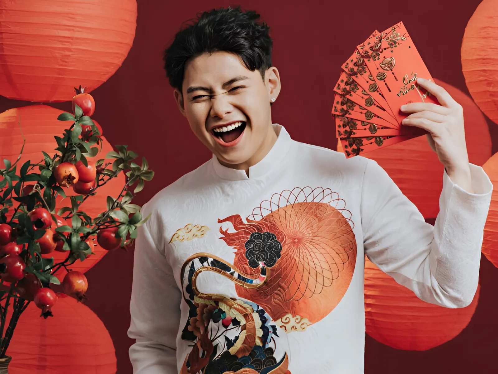 Áo dài Tết nam đang ngày càng được cánh mày râu yêu thích