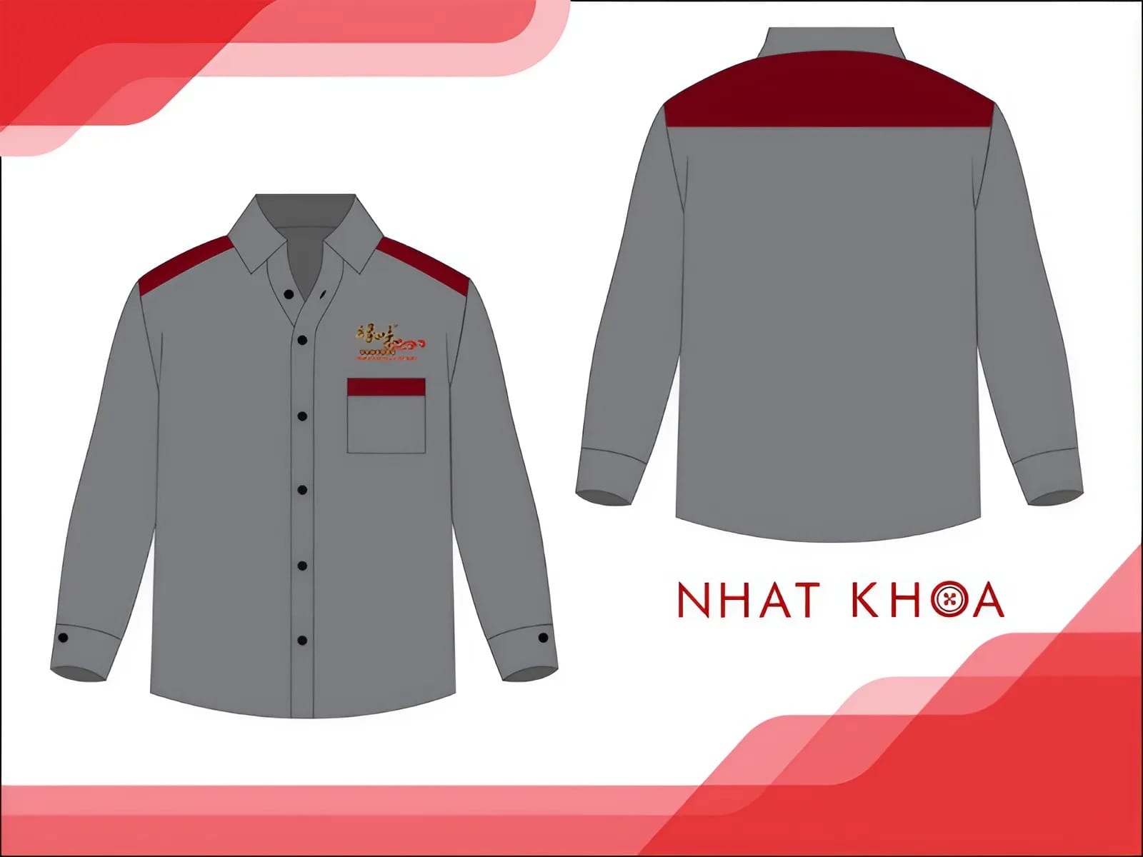 Mẫu áo sơ mi được Nhất Khoa lên mẫu thiết kế