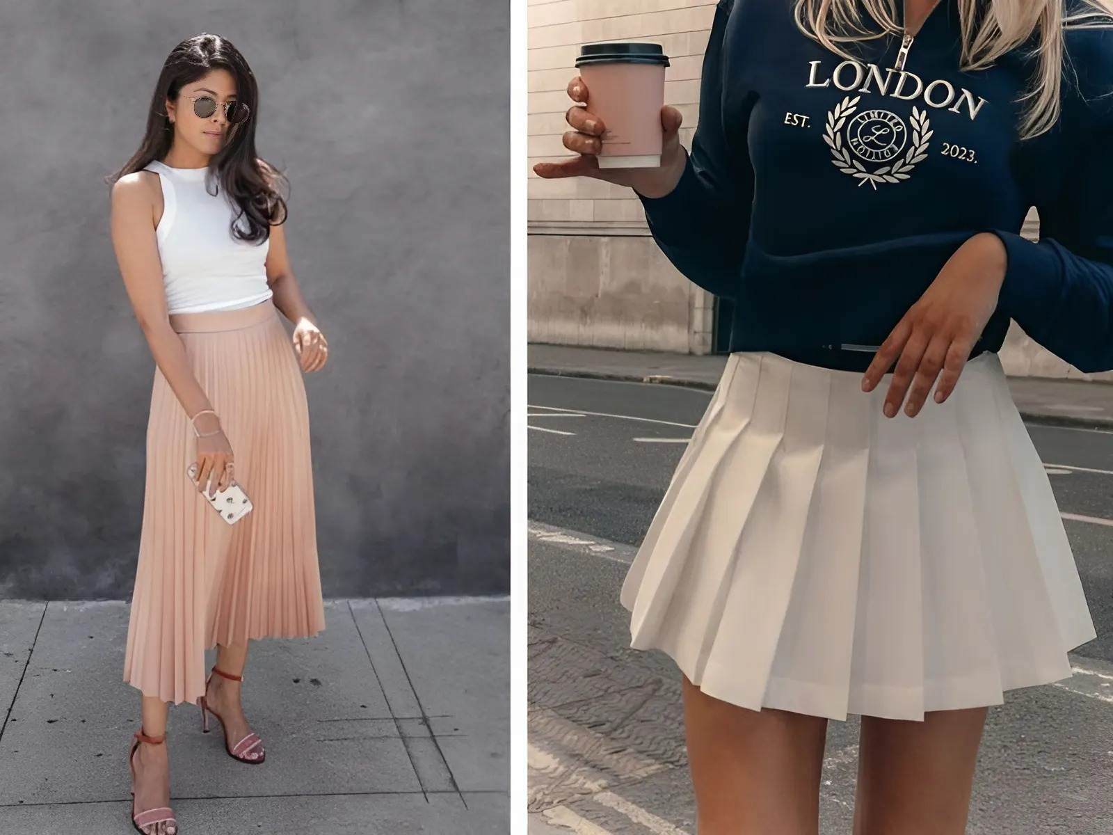 Chân váy xếp ly phù hợp những cô nàng năng động