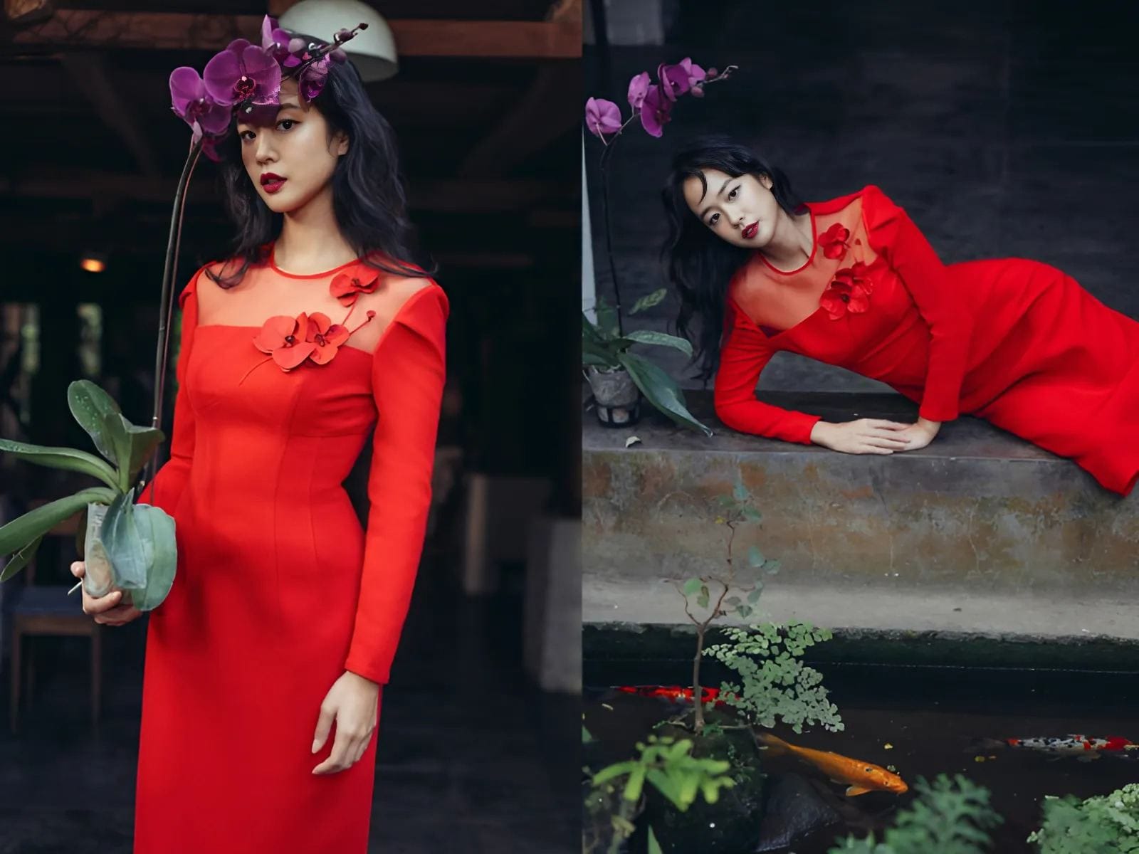 Tết Nguyên Đán là dịp các mẫu váy chơi Tết đỏ lên ngôi