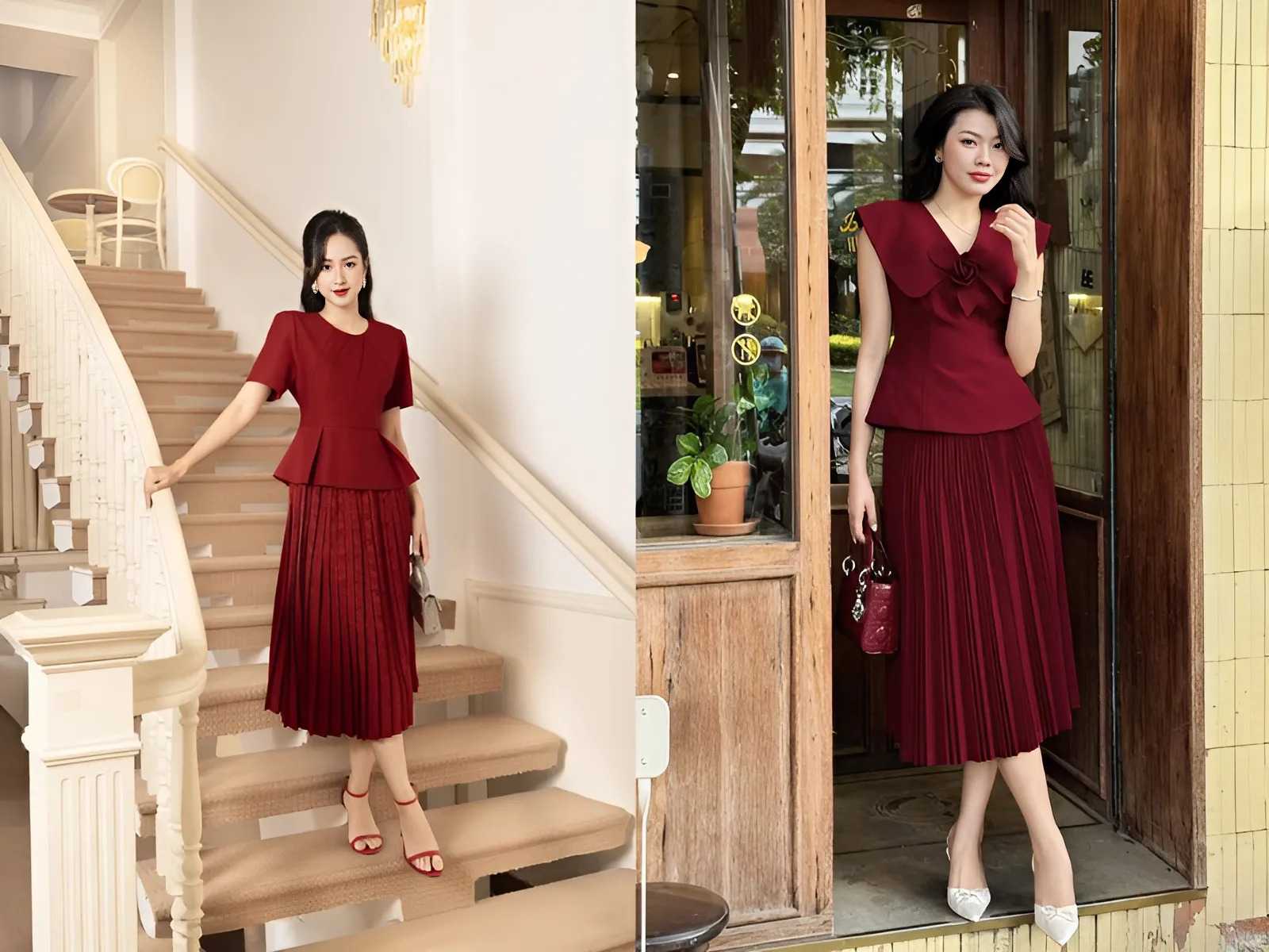 Váy xếp ly lịch thiệp, sang trọng