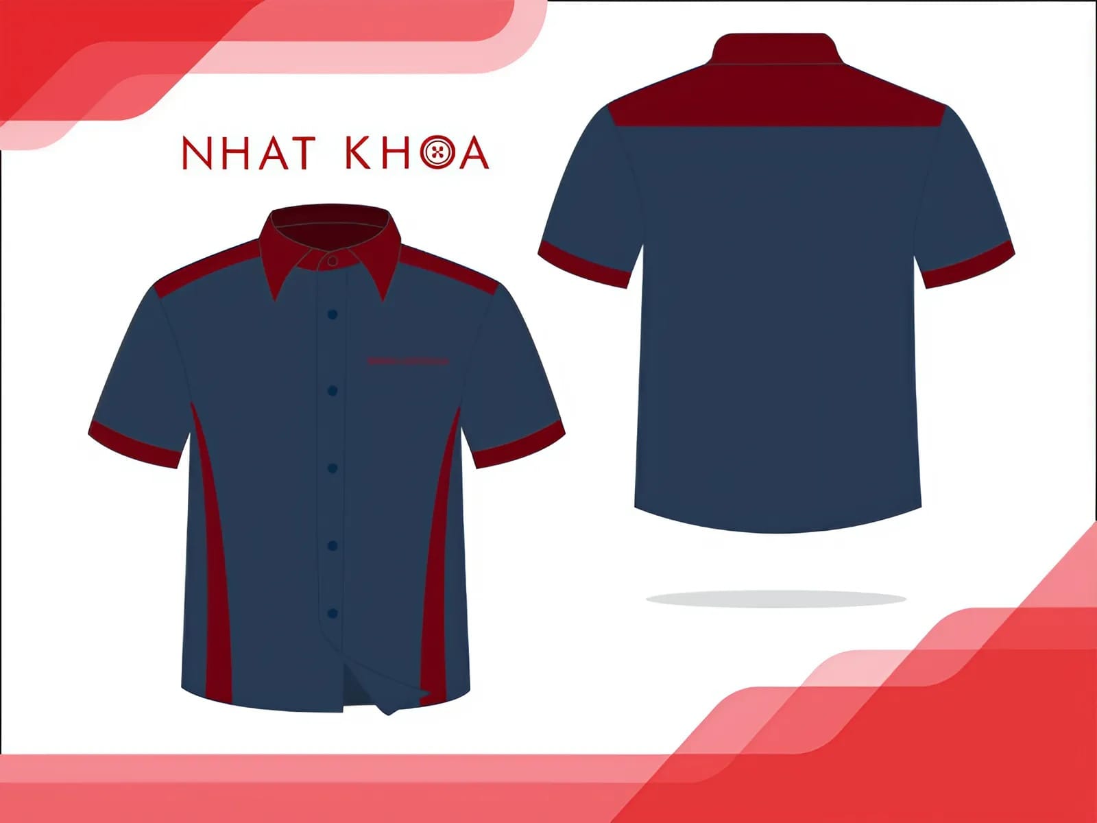 Một mẫu áo sơ mi đồng phục của Nhất Khoa Uniform