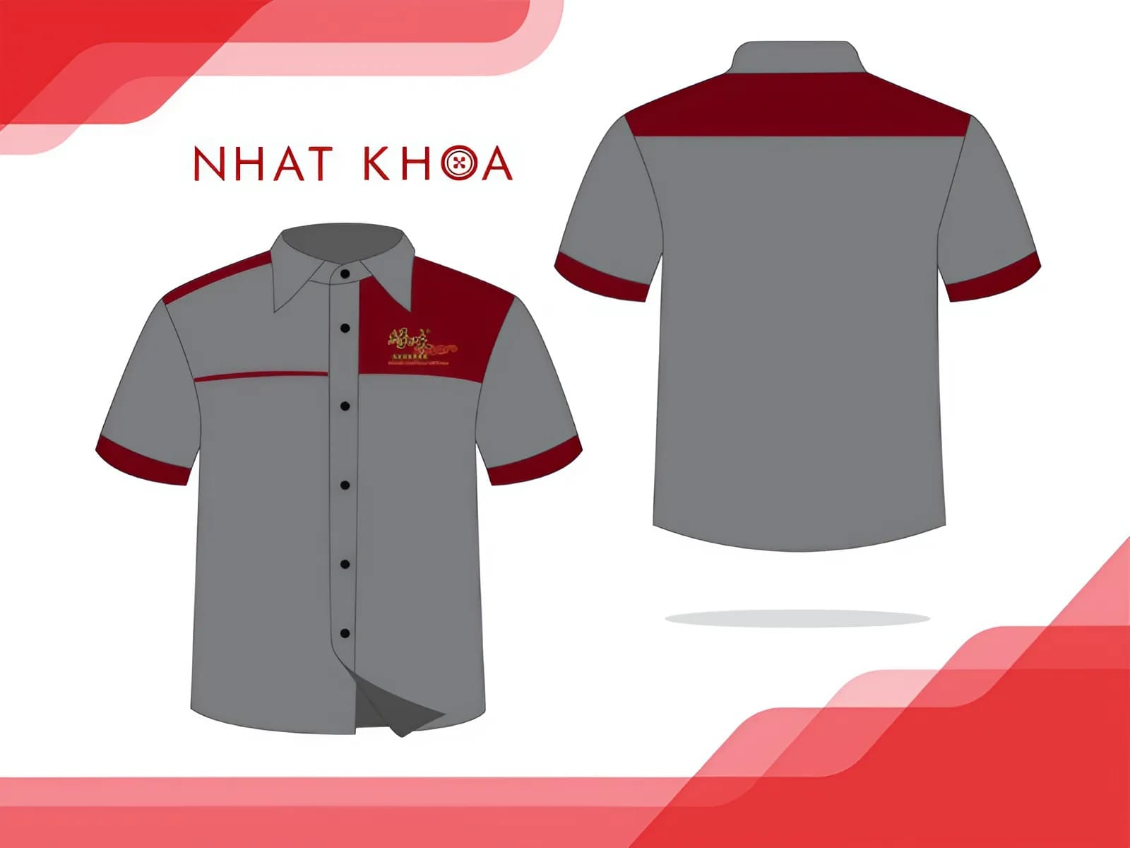 Mẫu áo sơ mi đồng phục của Nhất Khoa